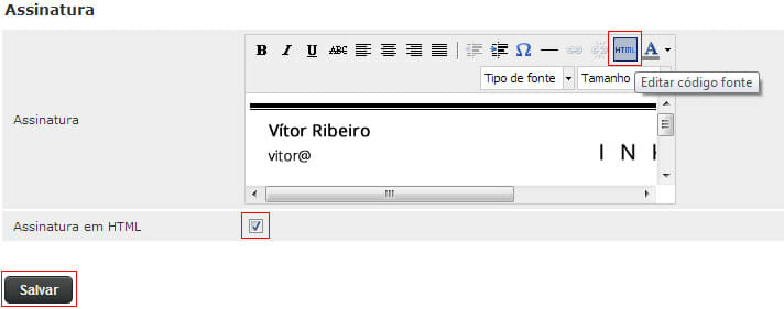 assinatura visualizada